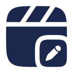Clapperboard Edit SVG Icon